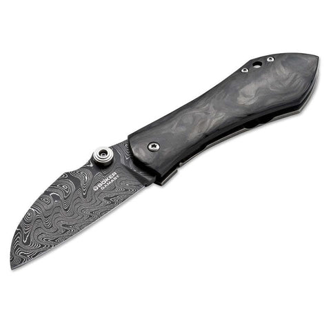 Boker Anso 67 Wild Carbon Damascus