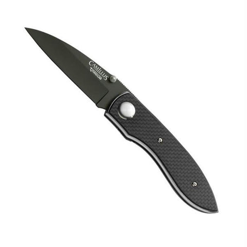 Camillus 8.25" Folding Knife Hollow Ground Blade - Carbon Fiber