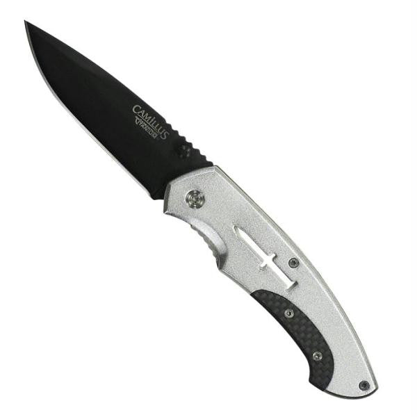 Camillus 7.75" Folding Knife Hollow Ground Blade - Carbon Fiber