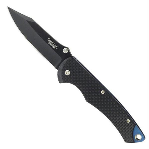 Camillus 7.25" Folding Knife Drop Point - Carbon Fiber Handle