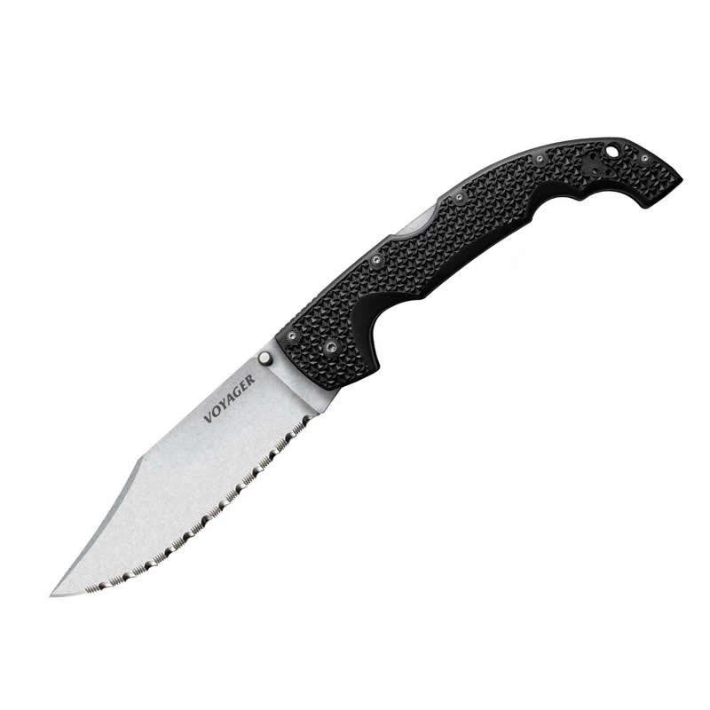 Voyager X Large Clip Point Serrated Edge, BD1