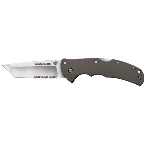 Code-4 Tanto Point 1-2 Serrated