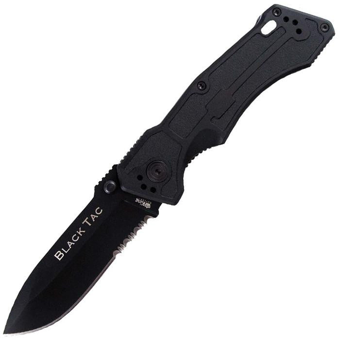 Black Tac Folding Tactical Knife