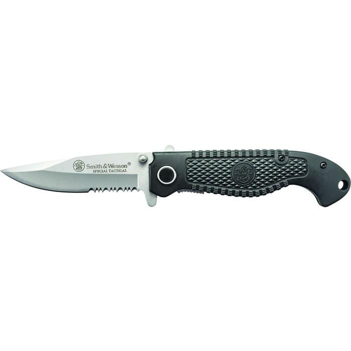 S&W Special Tactical Drop Point 1-2 Serrated