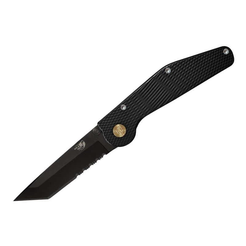 GT-Folder, Black Tanto. Serrated, Manual