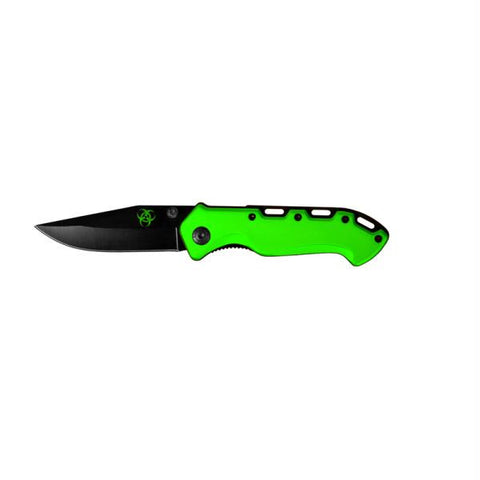 Biohazard Pocket Folding Clip Point blade (Green)