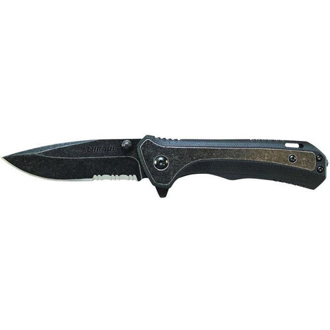 Schrade 1-2 Serrated Stonewashed Finish - G10 Handle