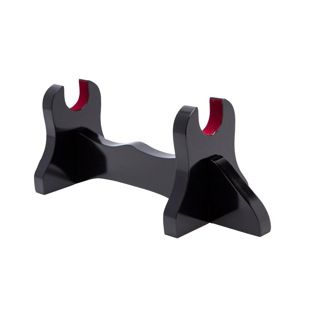 Single Sword Stand e Premium Piano Black Finish w-Red Felt