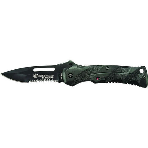 S&W Black Ops M.A.G.I.C. Assisted Opening 1-2 Serrated Black