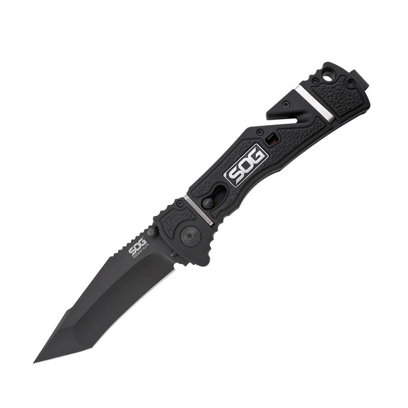 Trident Elite- Straight Edge, Tanto, Black TiNi